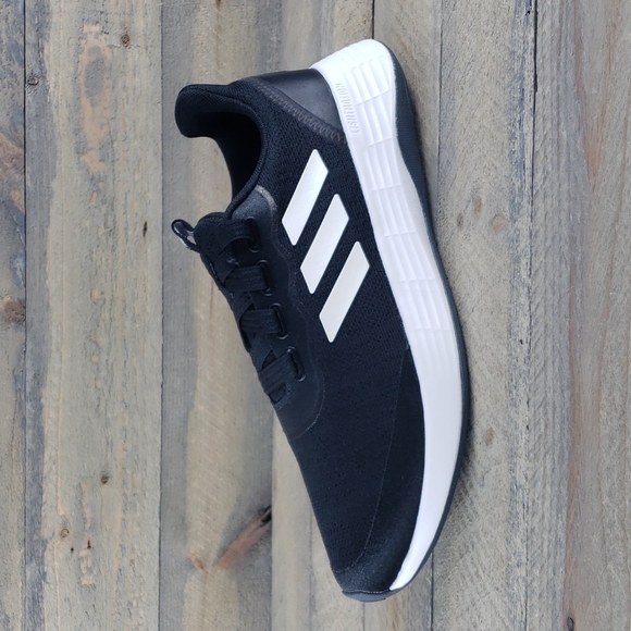 adidas QT Racer Sport Women's Running Everyday Sneaker Black/White - Picture 3 of 9